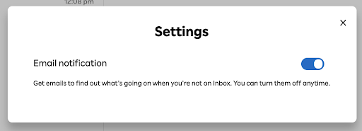 Toggle option for settings
